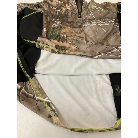 REALTREE Men's L 1/4 Zip Camo Pullover Hunting Jacket Scent Factor / Control - Picture 9 of 9